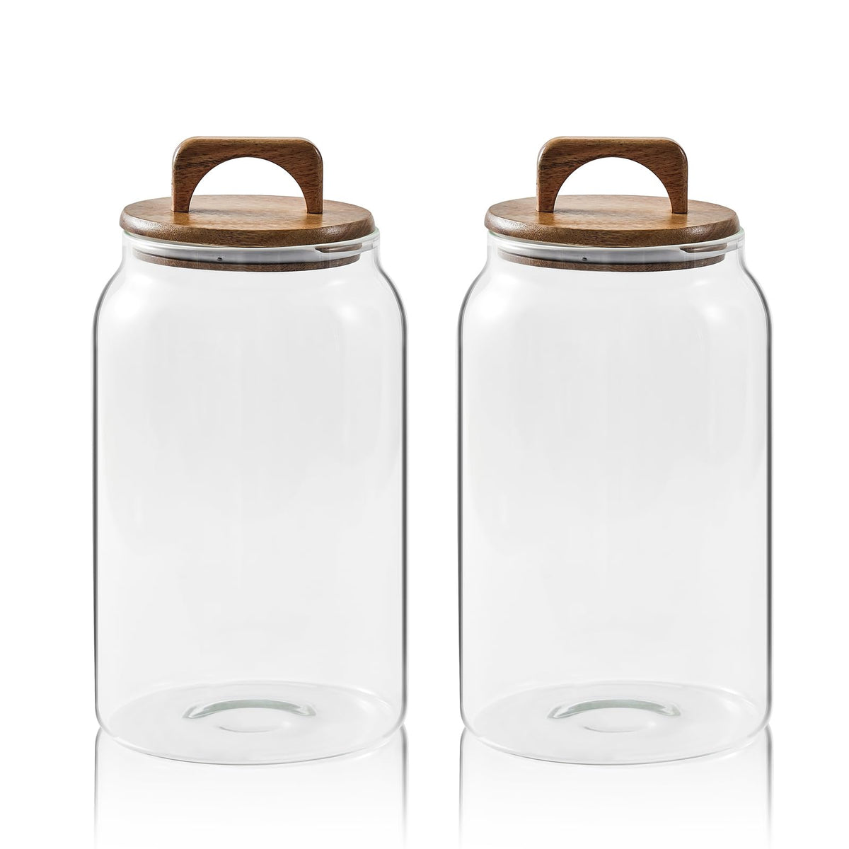 Sweejar Glass Jars for Laundry Room Organization, 90 ounce Laundry Pods Container, Glass Food Storage Jars with Airtight Lid, 1 Pack, Hand Lid