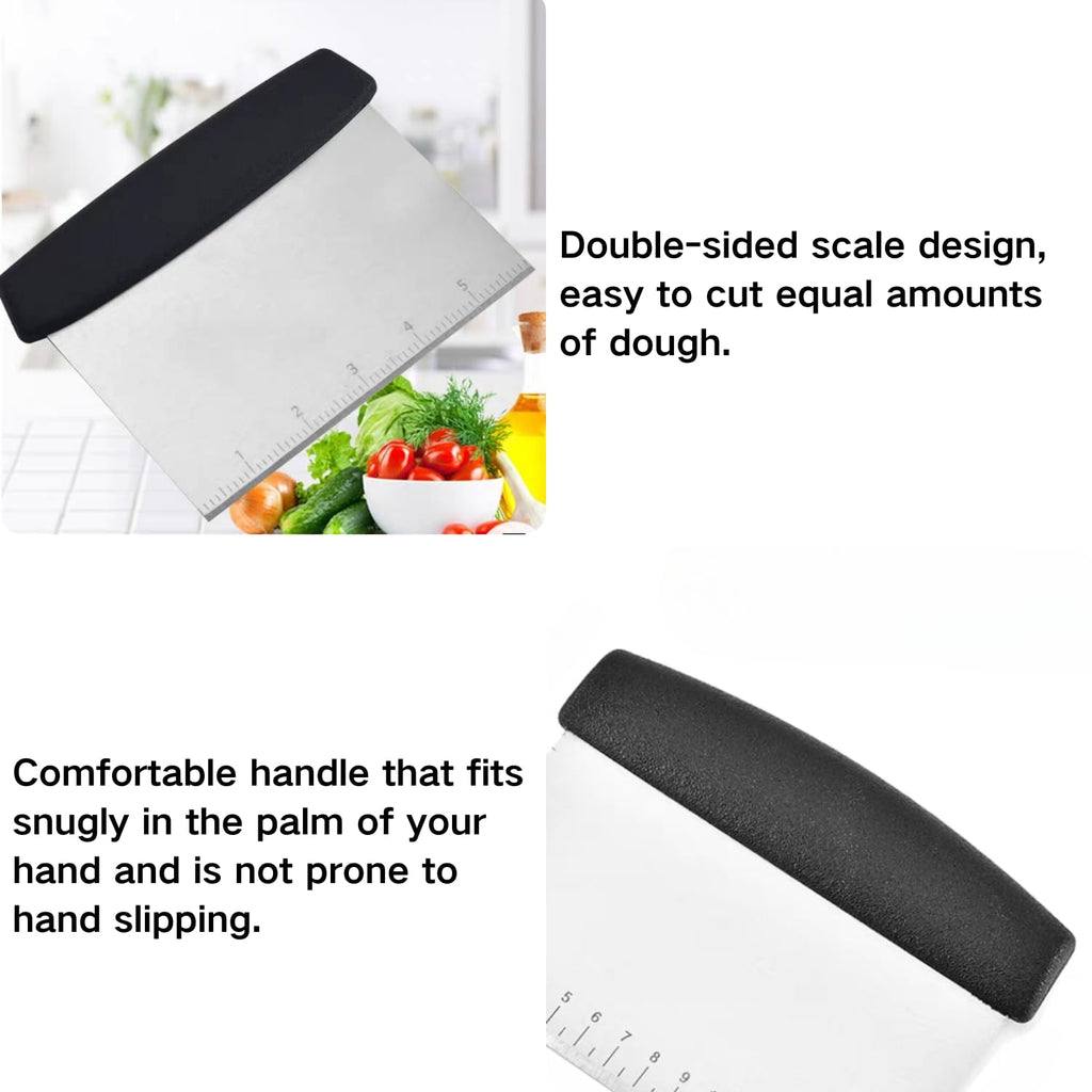 Auktosmn Large Number Cookie Cutter Set with Dough Scraper&Chopper-9 Piece-3.25 Inch-Number 0-8-Birthday Cookie Cutter Shape for Baking-Stainless Steel Kitchen Utensil