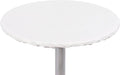 Yourtablecloth Heavy Duty Vinyl Round Fitted Tablecloth (Table Cover) with Flannel Backing Vibrant Colors Elasticized Tablecloth Great for Indoor and Outdoor Dining and Playing Cards 36” White