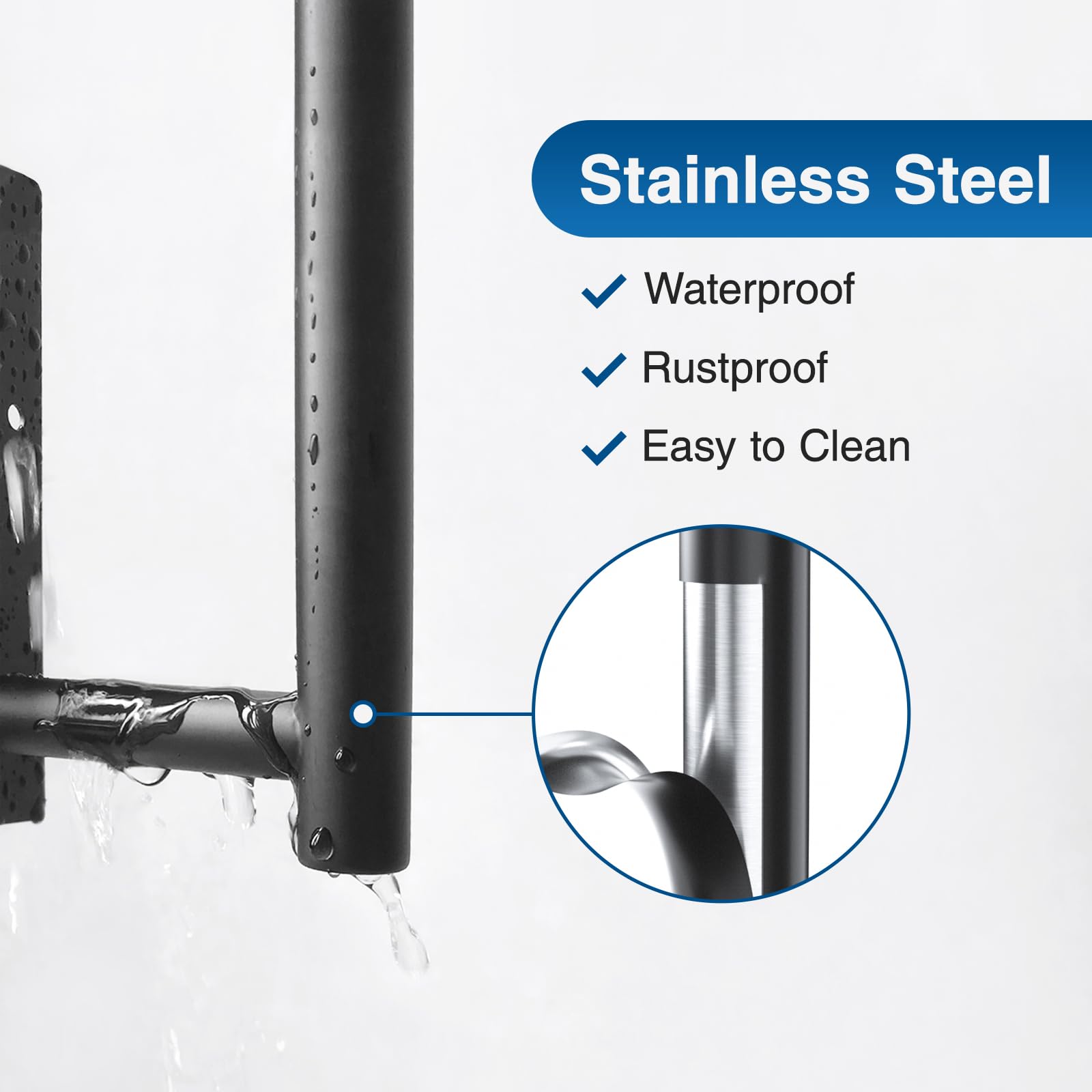 Paper Towel Holder,Self-Adhesive or Drilling， Matte Black, 1 Pack