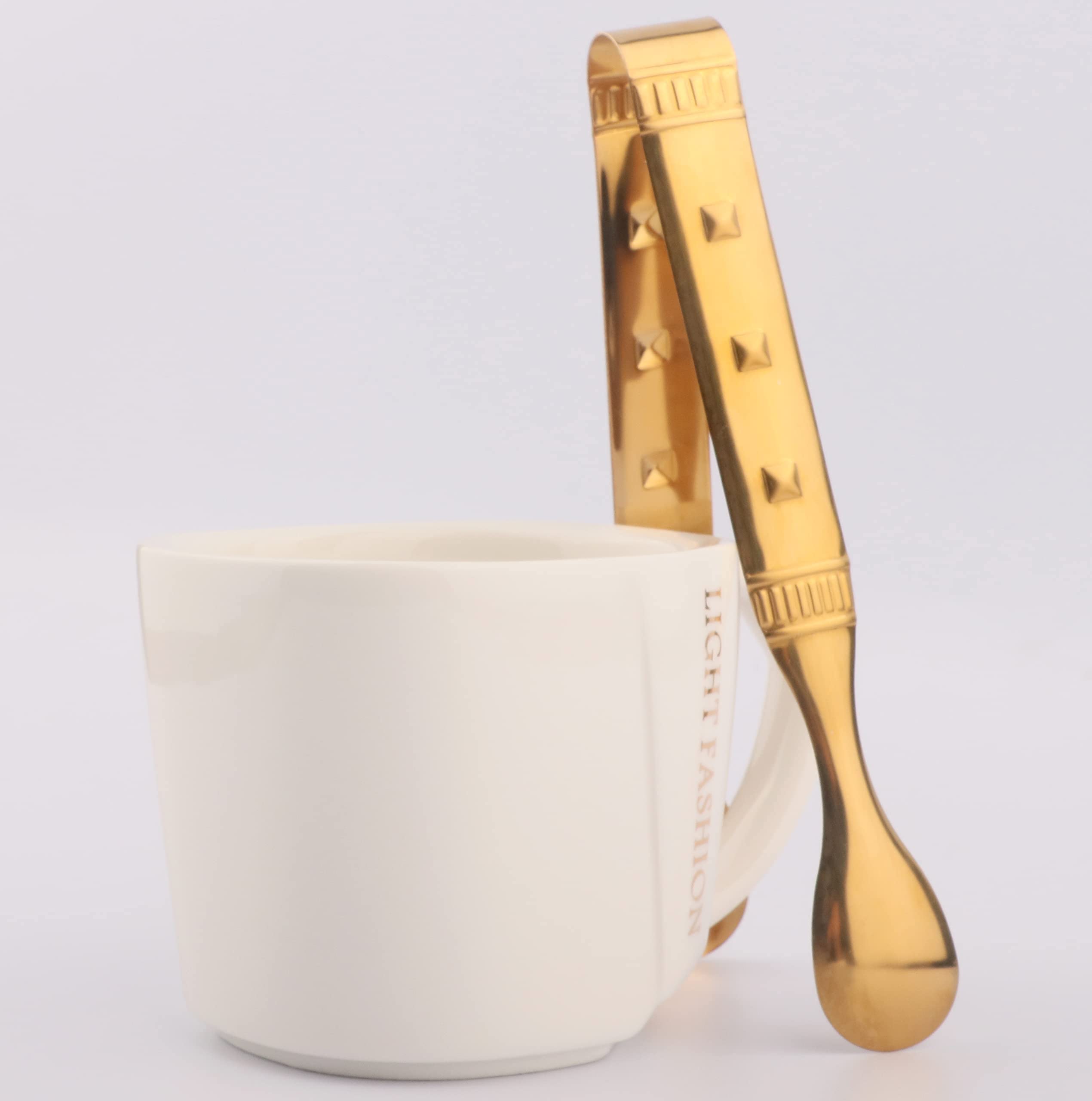 6-Pieces 6 Inch Gold Mini Tongs for Appetizers, Gold Serving Utensils for Serving Appetizers, Ice, Sugar