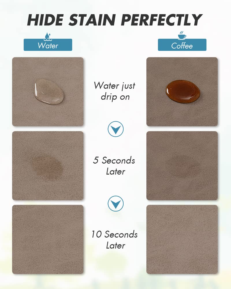 AMOAMI-Coffee Mat Hide Stain Rubber Backed Absorbent Dish Drying Mat for Kitchen Counter-Coffee Bar Accessories Fit Under Coffee Maker, Espresso Machine, Pot, Dish Rack Brown 1624