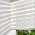 Persilux Cordless Zebra Blinds for Windows (35" W X 47" H, Black) Free-Stop Dual Layer Roller Windows Shades for Day and Night, Light Filtering Sheer Shades for Home, Easy to Install
