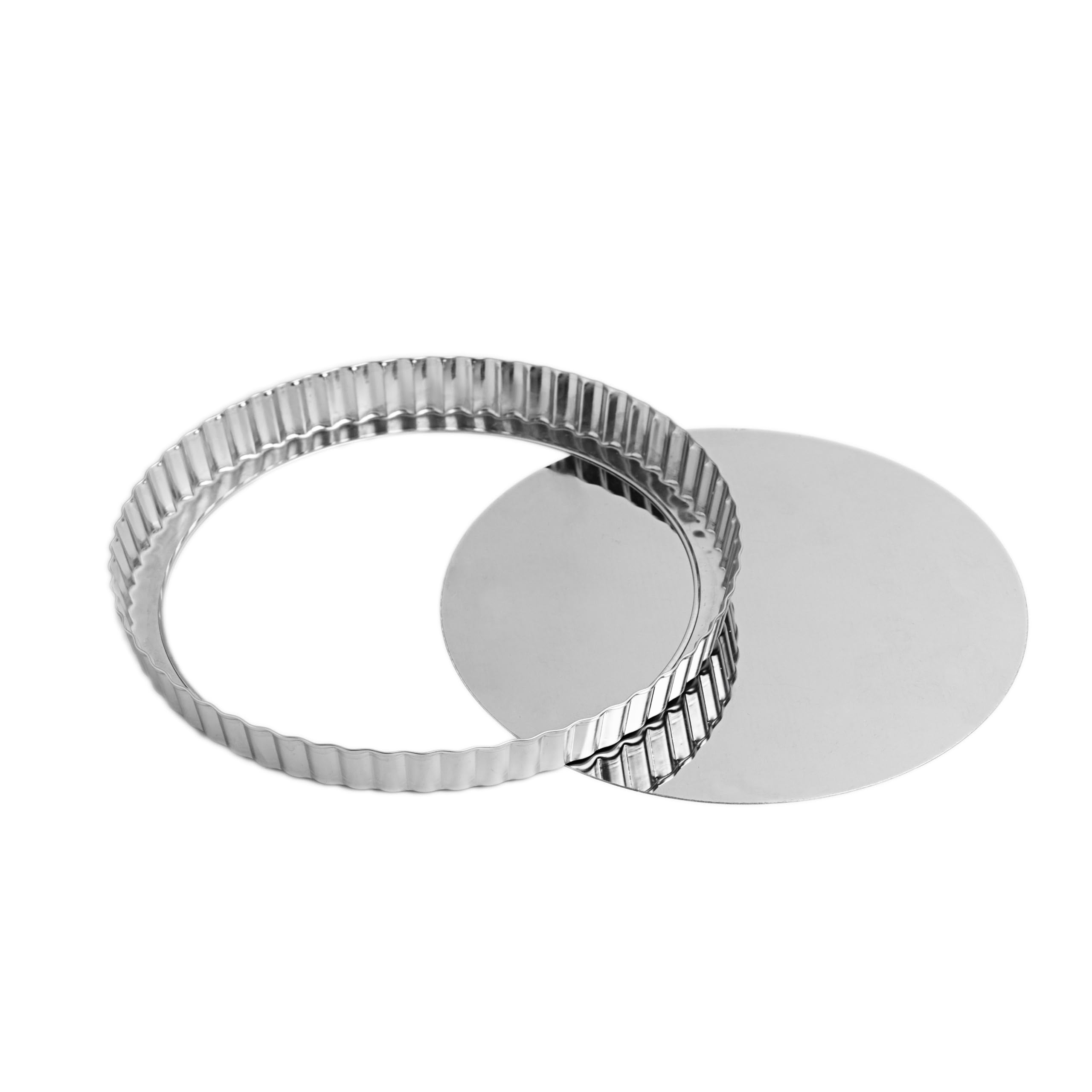 Fox Run Stainless Steel Tart Pan With Removable Bottom 9" Quiche Baking Pan
