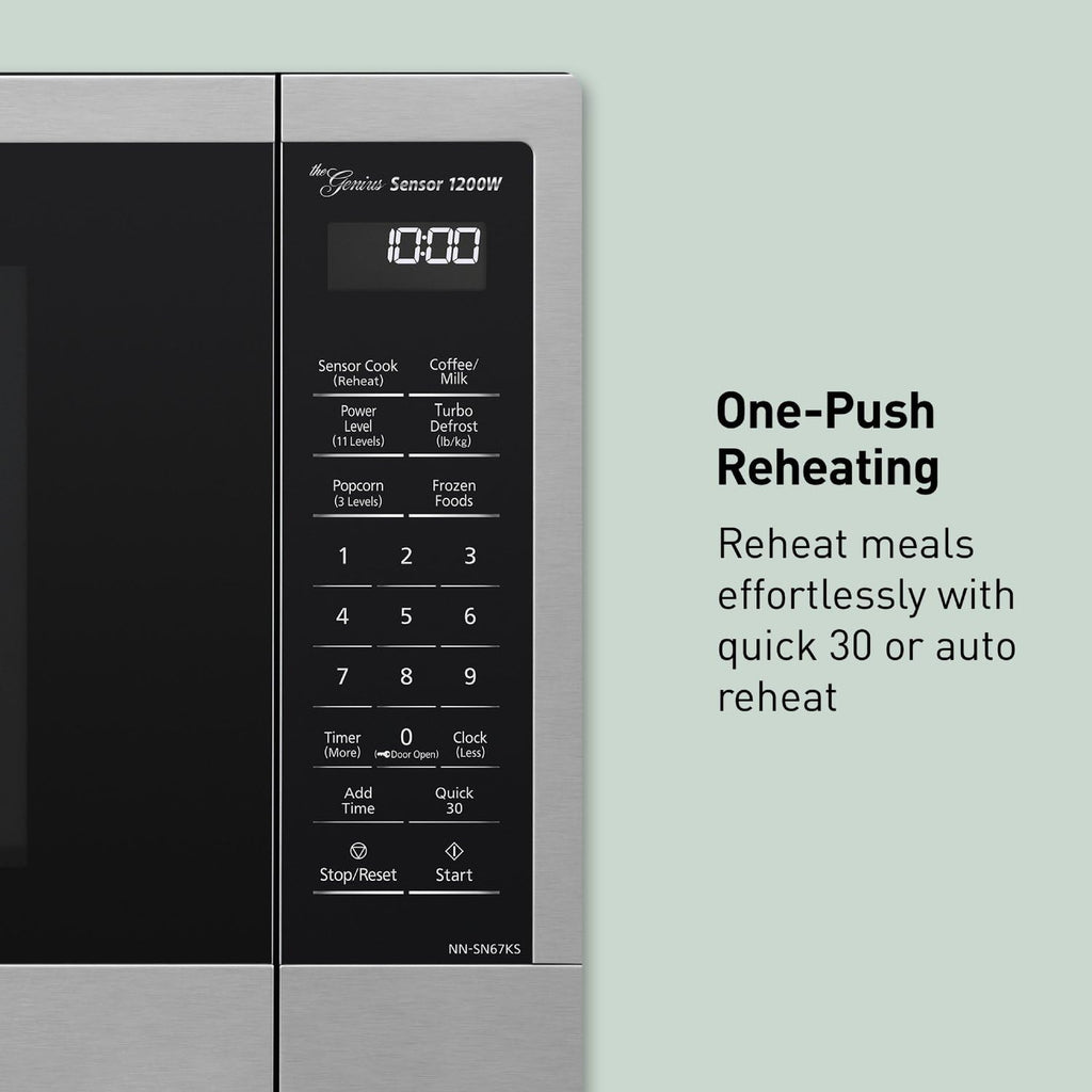 Panasonic NN-SN67KS Microwave Oven, 1.2 cu.ft, Stainless Steel/Silver