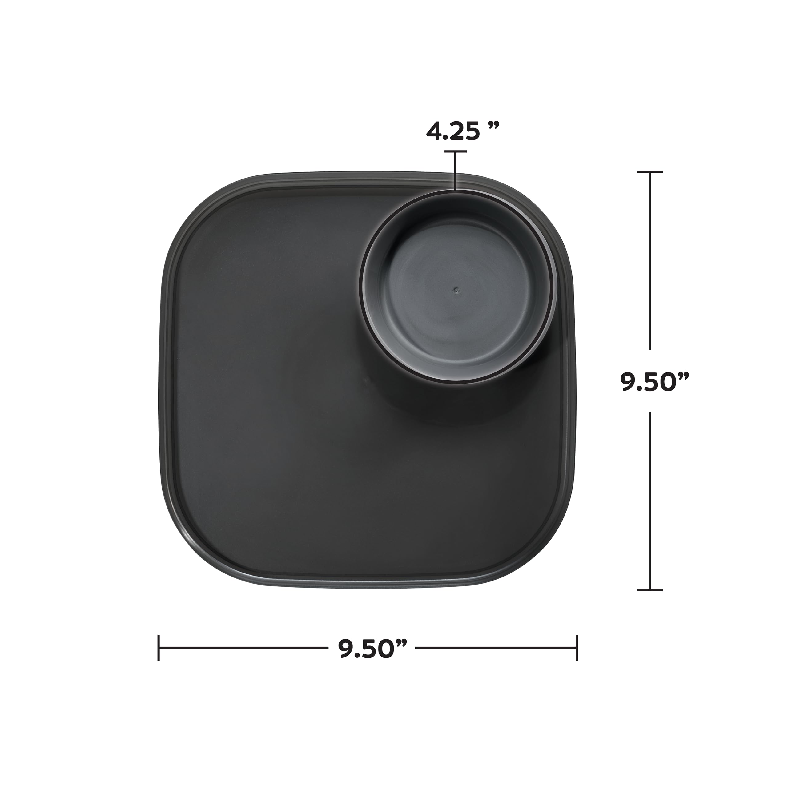 madesmart Dipware Dinner Plate, Carbon