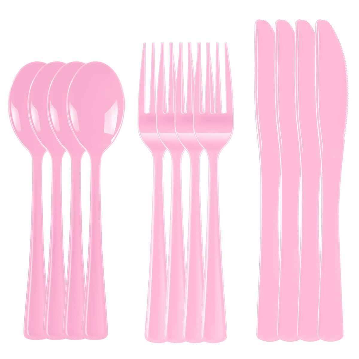 300 Pack Black Disposable Plastic Silverware Heavy Duty