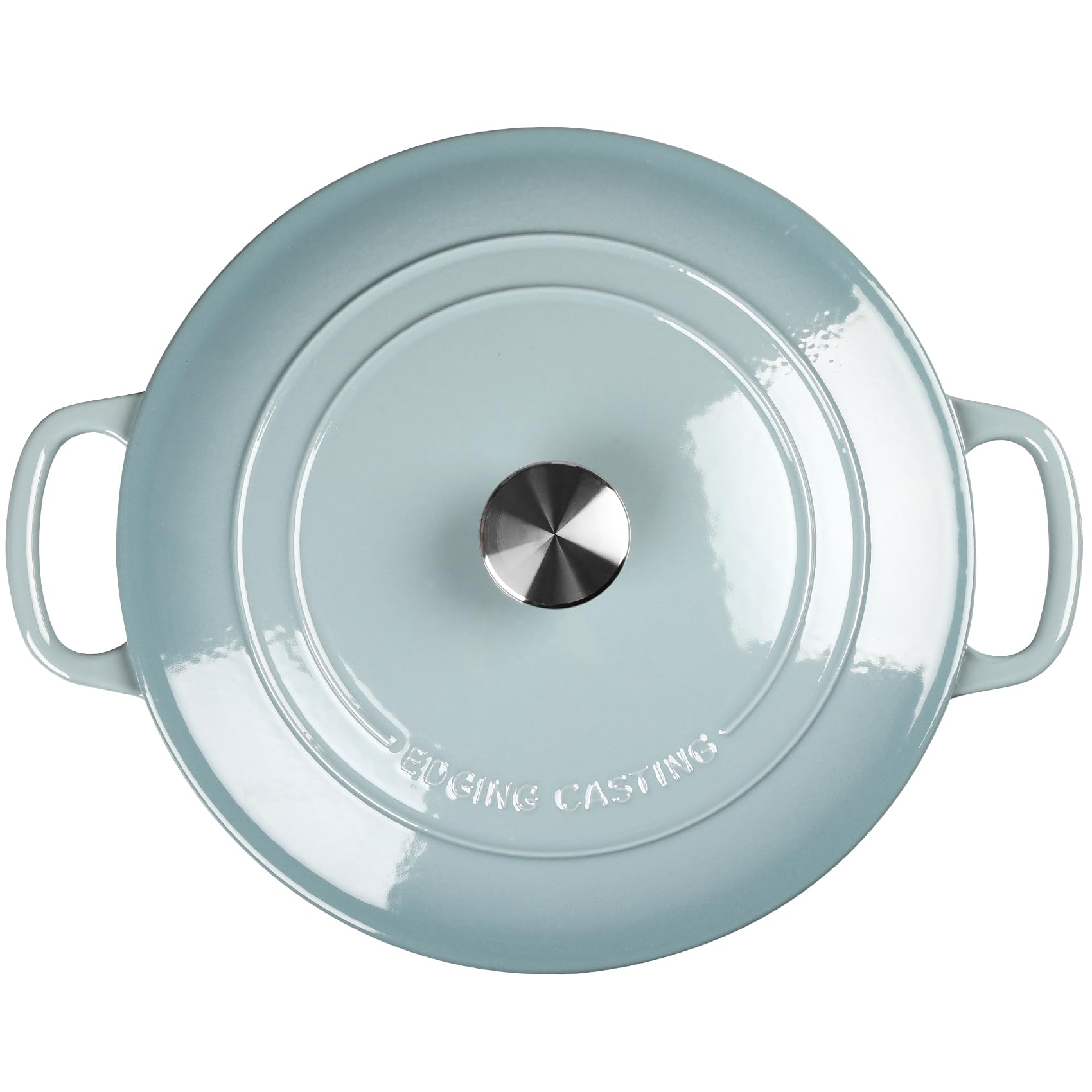 EDGING CASTING Enameled Dutch Ovens Cast Iron Dutch Oven Pot with Lid for Bread Baking, Cook, Dual Handle, 5.5 Quart, Seasalt