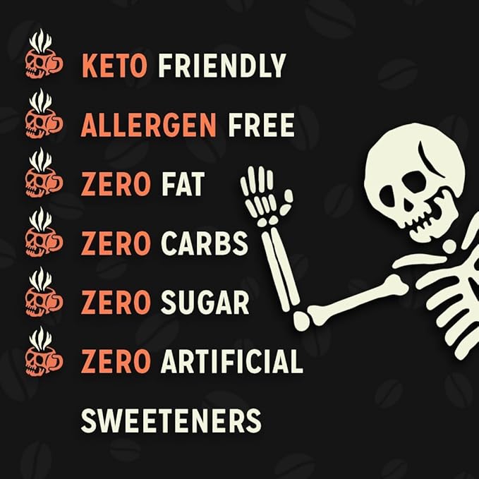 Bones Coffee Company Horchata Flavored Coffee, Medium Roast Low Acid Arabica Beans Compatible with Auto drip and French Press Coffee Maker, 12 Oz Ground