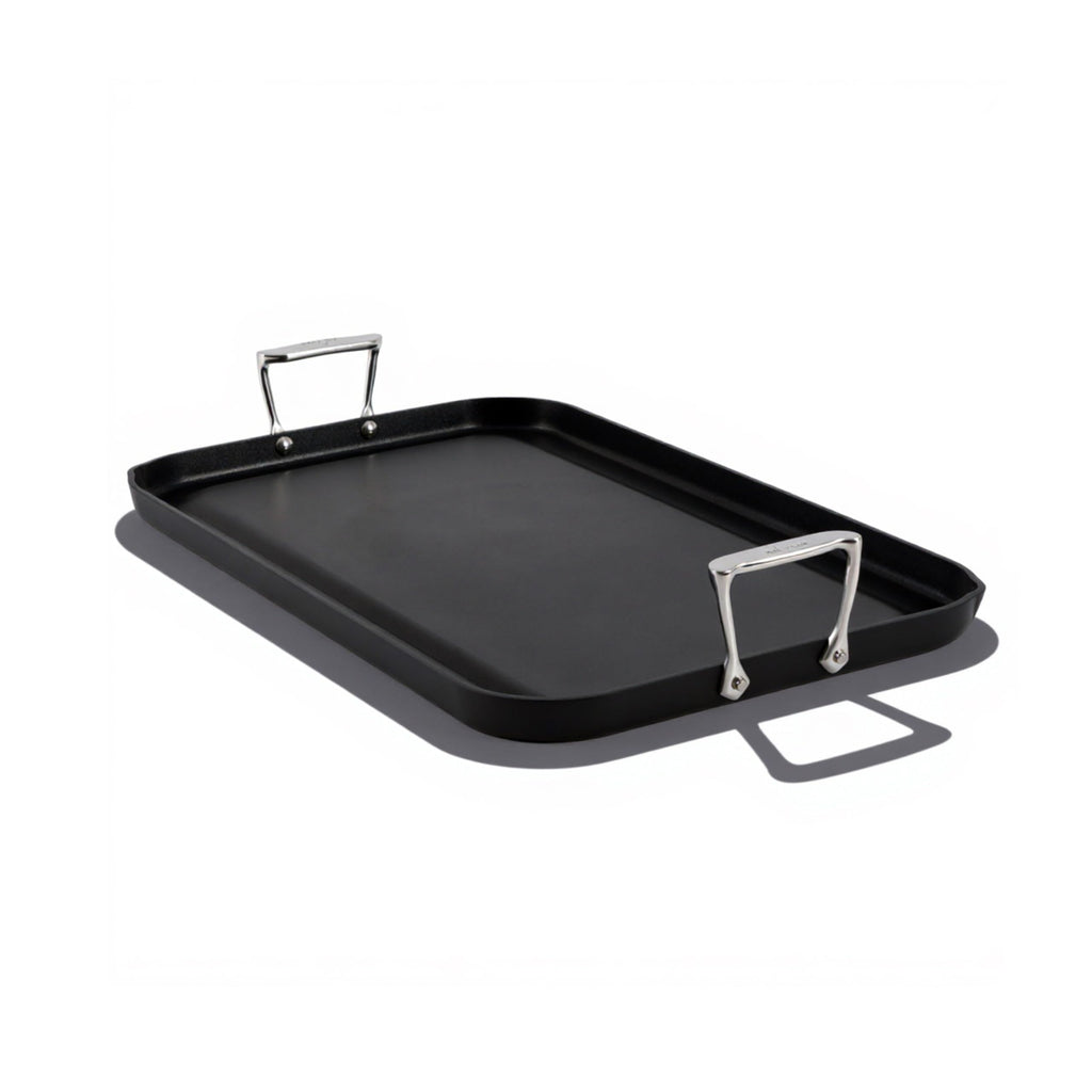 All-Clad HA1 Hard Anodized Nonstick Griddle 13x20 Inch Oven Broiler Safe 500F Pots and Pans, Cookware Black