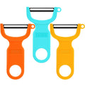 Original Vegetable Fruit Peeler Carbon Steel Blade 3 Pack Orange/Blue/Yellow…