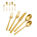 DEACORY Gold Silverware Set with Serving Utensil 45-Piece Service for 8