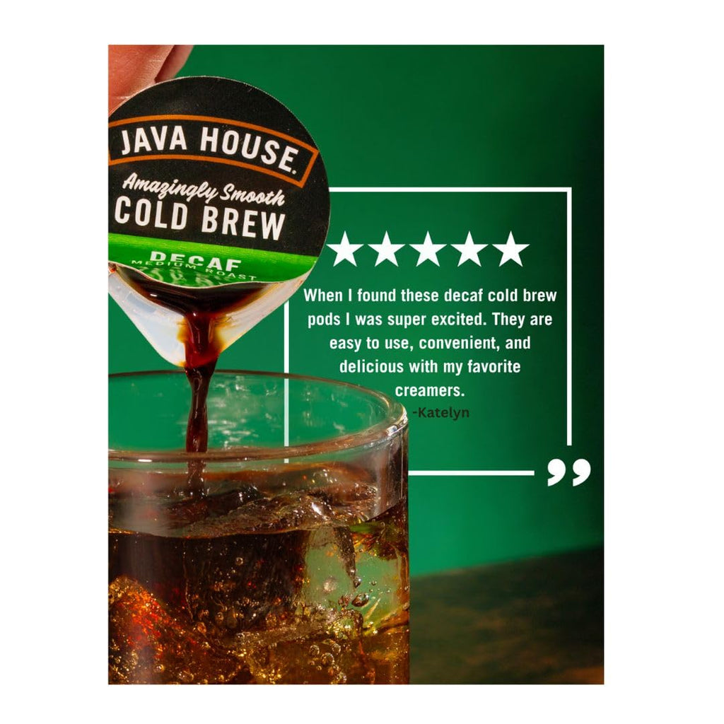 Java House Cold Brew Coffee Concentrate, Decaf, 1.35 Fl Oz