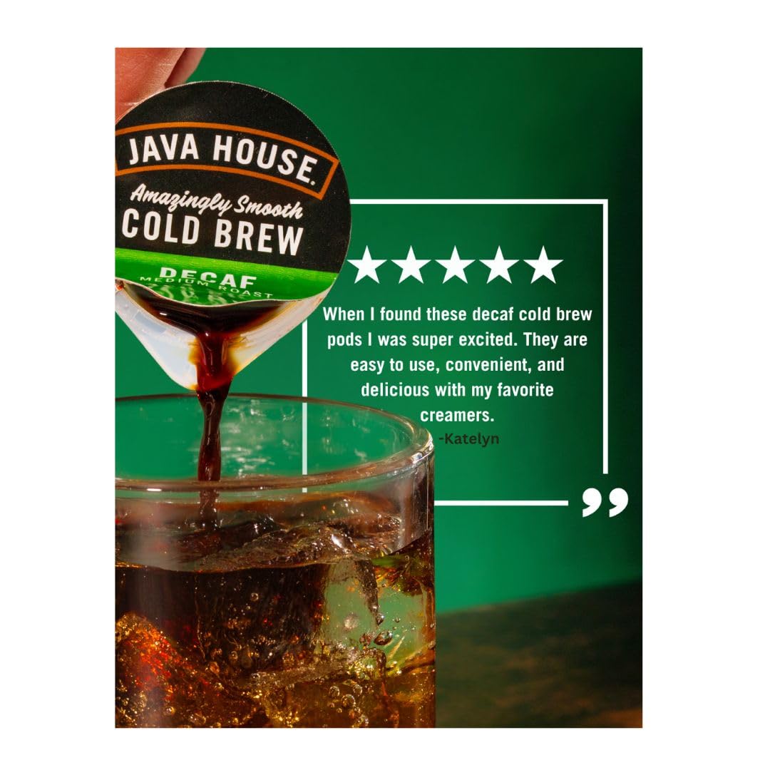 Java House Cold Brew Coffee Concentrate, Decaf, 1.35 Fl Oz