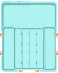 Spaclear Silverware Organizer - Expandable Silverware Drawer Organizer Adjustable Drawer Organizer, Silverware Tray for Drawer15.2"x 19" Cutlery Drawer Organizer, Kitchen Organizers Storage, Turquoise