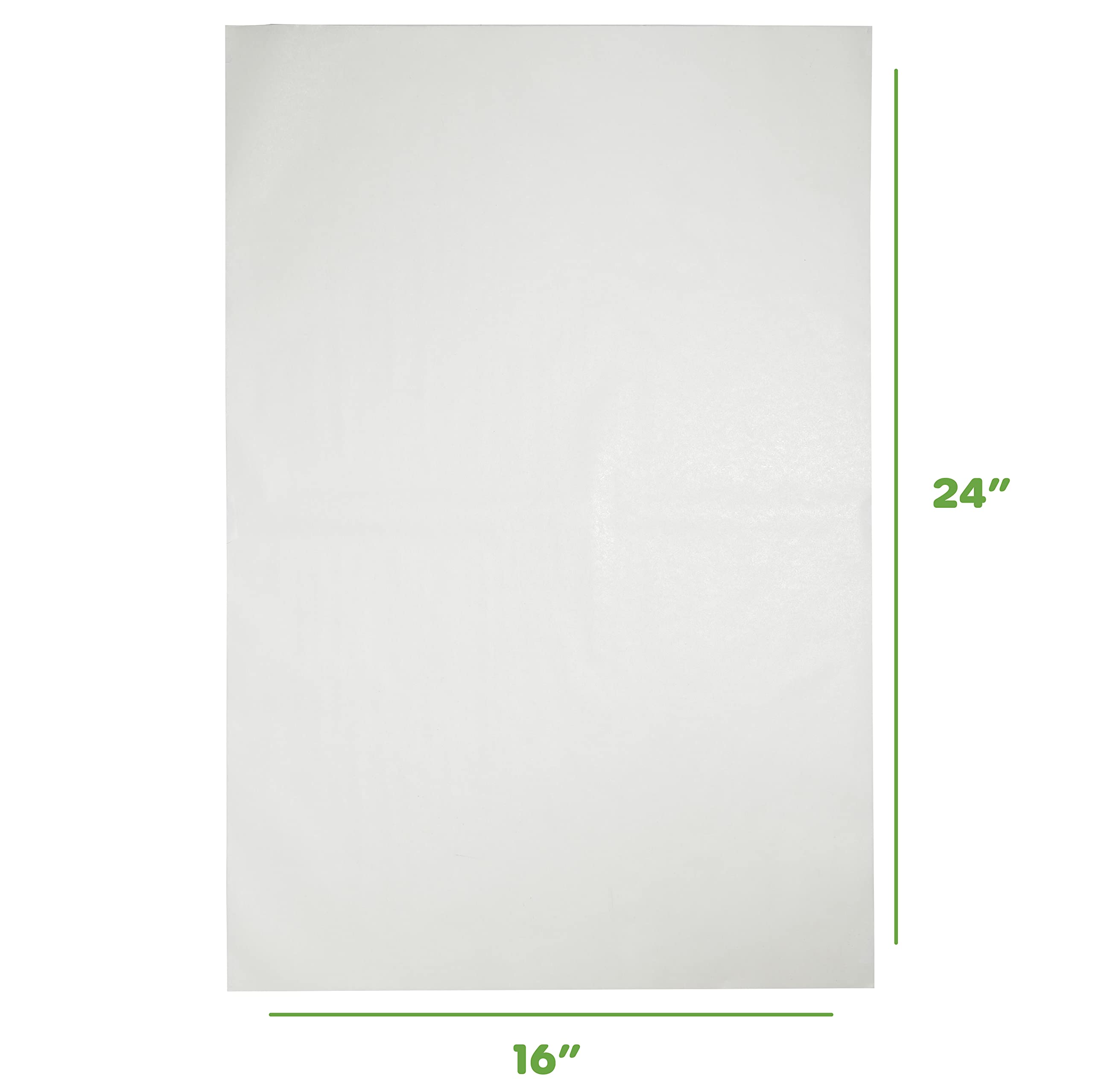 GUSTO [16 x 24 Inch - 100 Count] Pre-Cut Parchment Paper Baking Sheets, Non-Stick, Unbleached, Parchment Paper Sheets for Baking & Cooking - White - Formerly Comfy Package