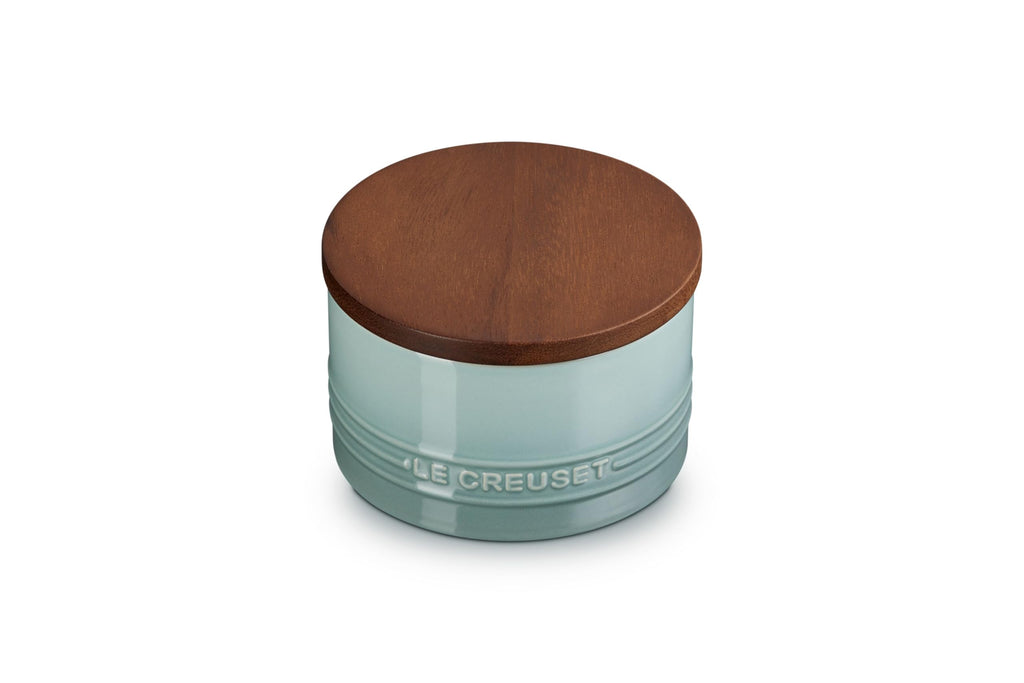 Le Creuset Stoneware Salt Cellar and Storage Canister, 16 oz., Sea Salt