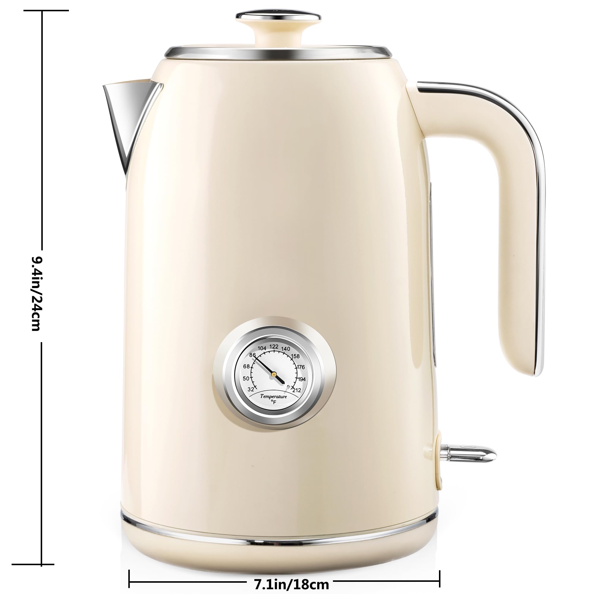 PUKOMC Electric Kettle,1.7L Stainless Steel Electric tea kettle