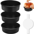 BakerChef 8 Inch Cake Pan Set of 3, Nonstick Round Cake Pans with 110 PCS Parchment Paper, Non-Toxic Carbon Steel Cake Baking Pans, Dishwasher Safe