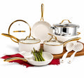 GOTHAM STEEL 15 Pc Pots and Pans Set Non Stick Ceramic Cookware Set