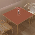 Zinkooat Faux Leather Table Cover,1.8mm Thick,40x40 Inch Table Protector,Table Protector for Dining Room Table,Dining Table Cover,Table Cover Protector.(Brown+Gray,40x40)