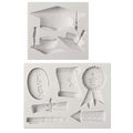 Sakolla Graduation Fondant Molds Silicone Doctoral Cap Diploma Chocolate Candy Molds Congrats Grad Congratulations Mould Cake Toppers Party Decorations for 2026 Graduation Celebration