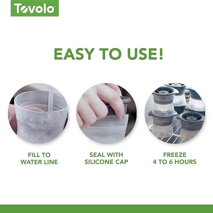 Tovolo Christmas Ornament Ice Molds, Odor and BPA Free - Dishwasher Safe, Set of 4, Ornament