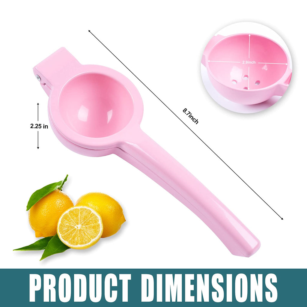 Y-ME Manual Juicer Citrus Lemon Squeezer, Fruit Juicer Lime Press Metal, Professional Hand Juicer Kitchen Tool(Pink）