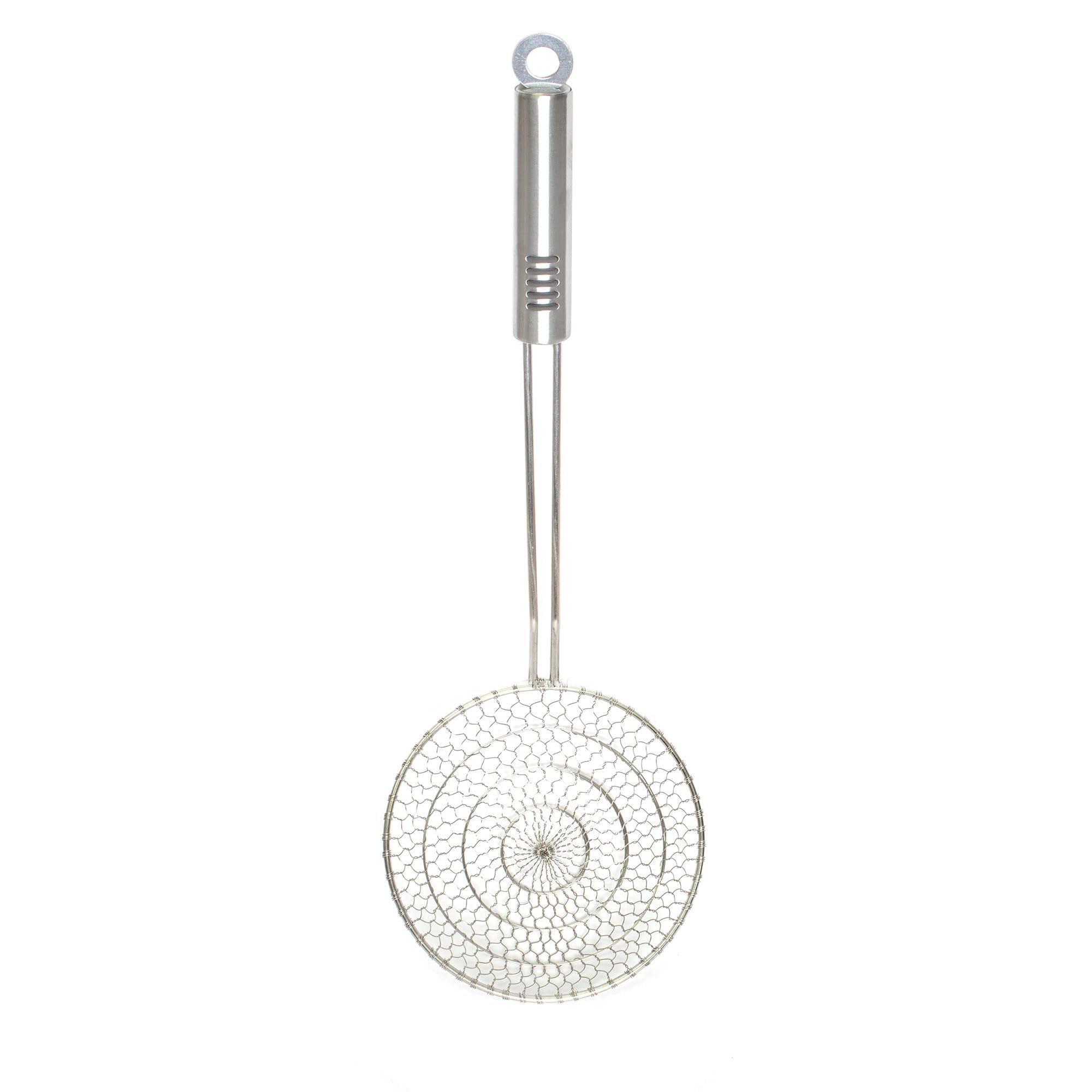 Helen's Asian Kitchen Spider Strainer, 5-Inch, All Stainless Steel Mesh Basket And Handle, For Noodles, Dumplings, Wontons, Deep Frying, And Draining Tasks