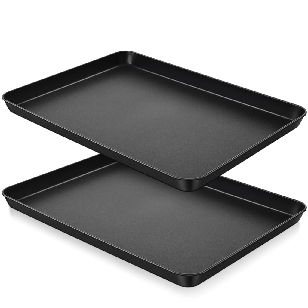 P&P CHEF Baking Cookie Sheet Pan, Carbon Steel Oven Tray, 16 Inch & 2PCS