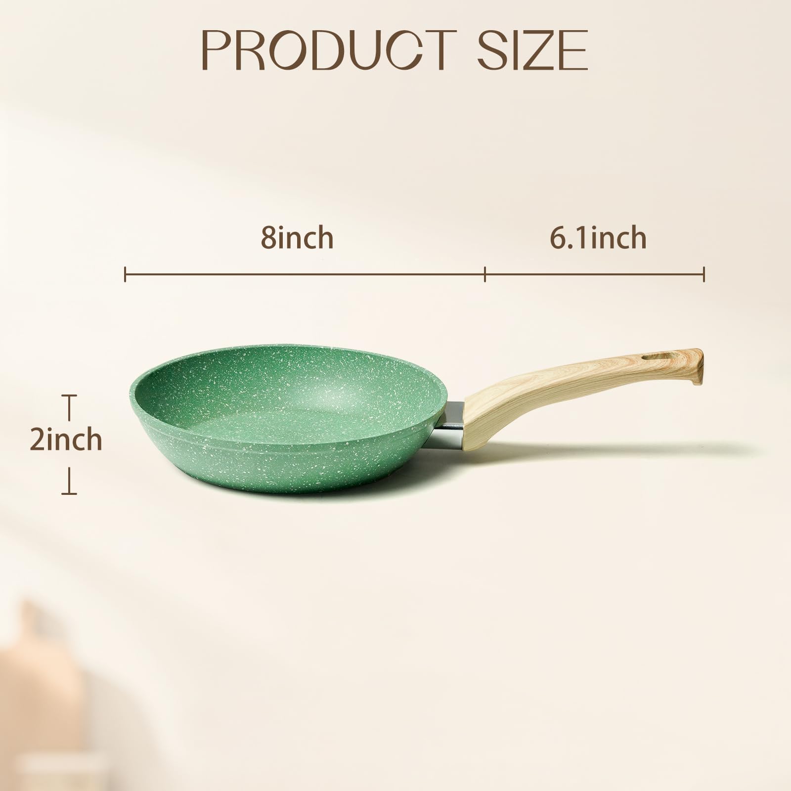 Innerwell 8-Inch Nonstick Frying Pan Small Egg Pan Skillet