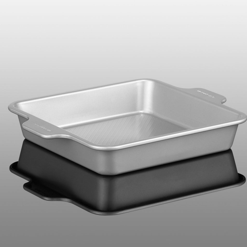 Starfrit The Rock Wav 9" Non-Stick Square Baking Pan, Carbon Steel, Grey