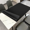 Zinkooat Large Leather Desk Mat - 40x80 Inch Waterproof Easy to Clean Can Conceal Flaws Protector The Table Top from Scratches Used for Dining (Black+Black 40x80)