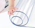 Clear Plastic Table Protector PVC Tablecloth Vinyl Table Cloths Kitchen Wooden Glass Grain Marble Surface Topper Cover Mat Waterproof Pad for Dining Living Room Tables Heat Resistant Desk Mat 36x78