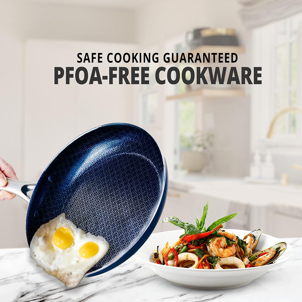 THE COOK'S COMPANY Non-Stick Frying Pan - Premium Skillet for Everyday Cooking, Nonstick Pan for Easy Cleanup, Durable Pan for Versatile Cooking Needs (Size: 11inch)