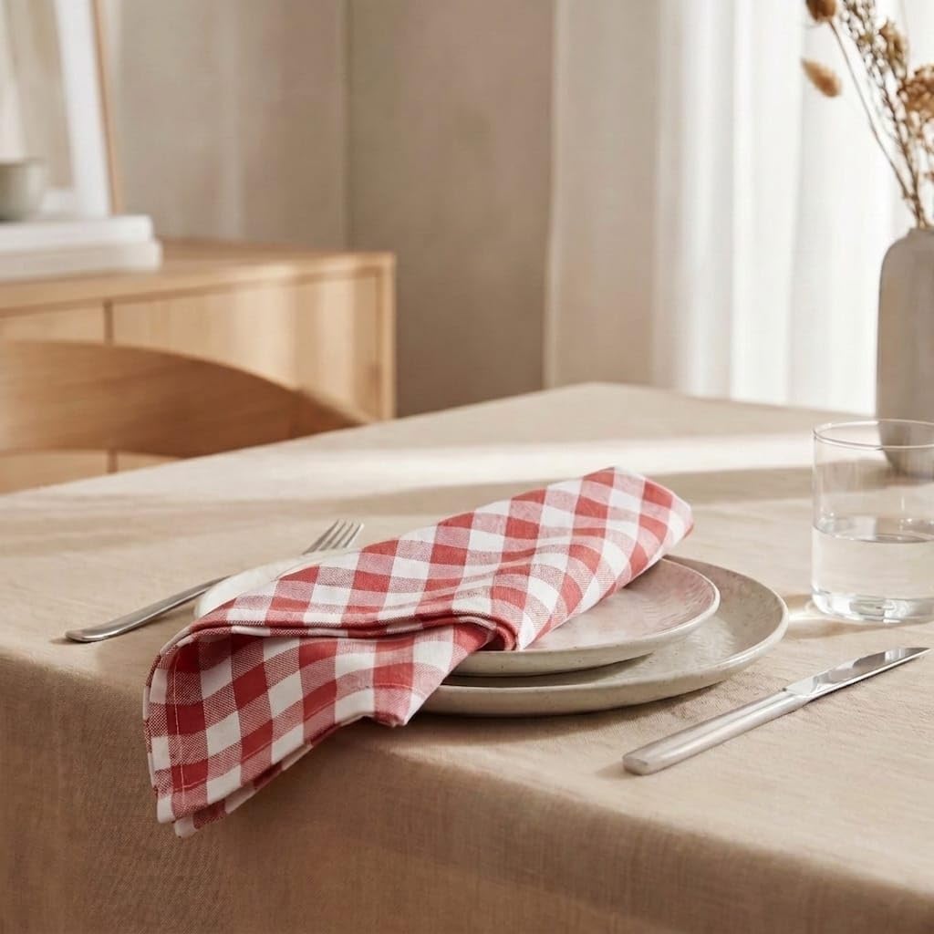 Urban Villa Cloth Napkins Cotton 20x20 (Set of 12) Rust