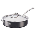 Hestan NanoBond Molecular Titanium Saute Pan with Lid, 3.5-Quart - PFAS-Free Stainless Steel, 4x Stronger, 1050°F Safe, Induction Compatible, Handcrafted Italy