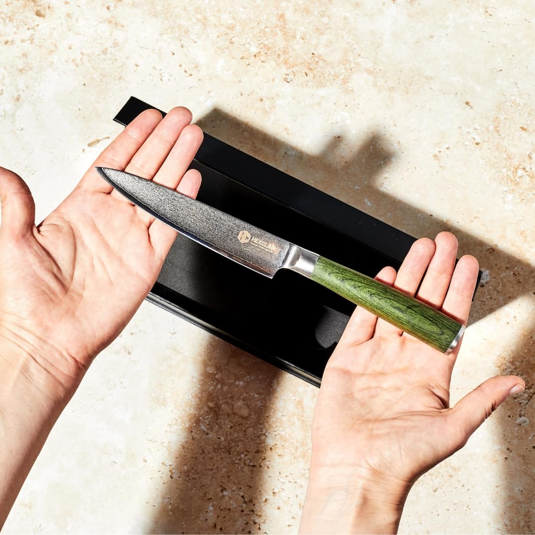 HexClad 5" Japanese Damascus Stainless Steel Utility Knife