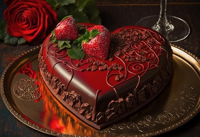 Heart-shaped cake pan, heart-shaped cake tin, aluminum, 3-inch deep, 8-inch heart-shaped, for weddings, parties, family and other occasions cake (8 x 3 Inch)