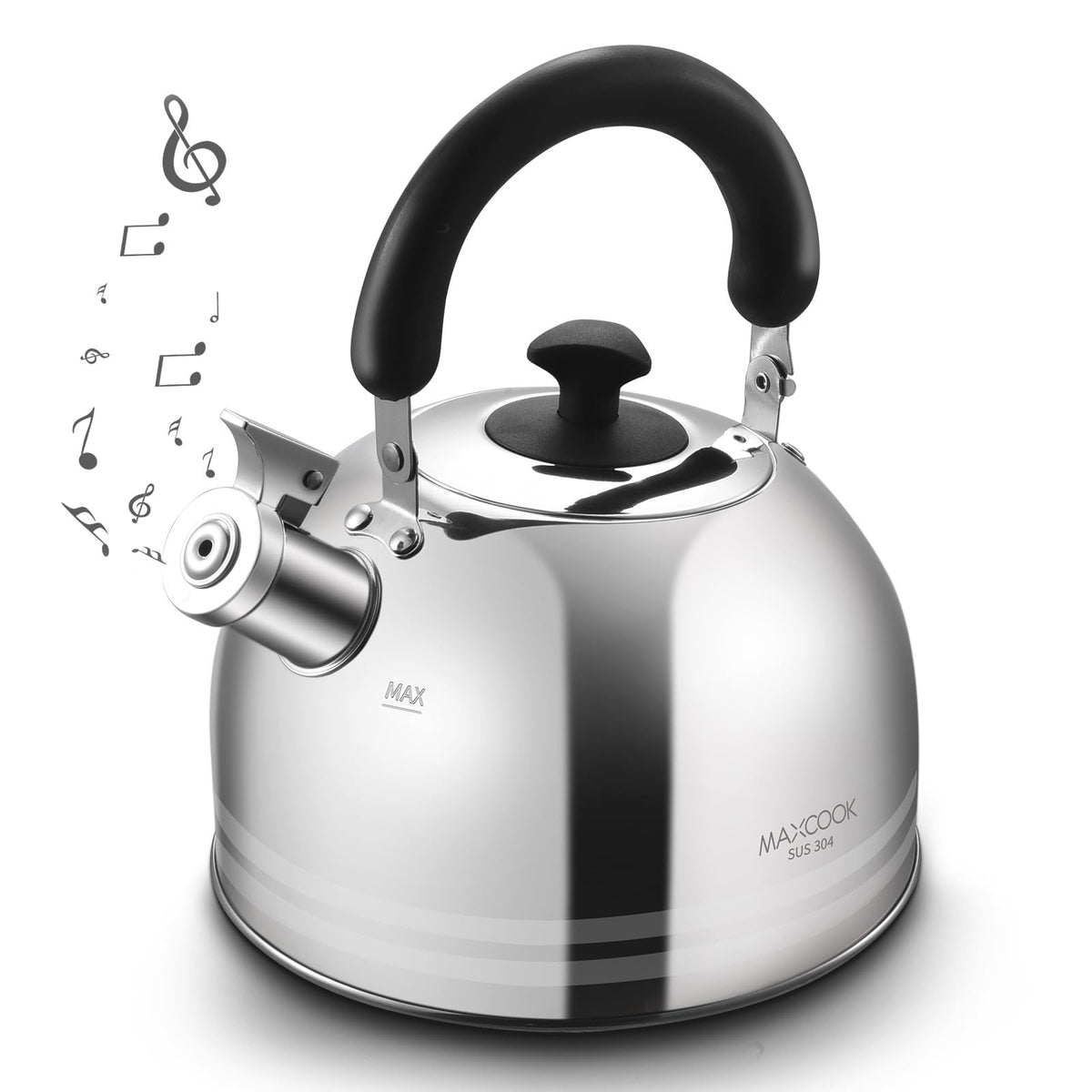 MAXCOOK Tea Kettle, 5.7QT 6L Whistling Tea Kettle for Stove Top