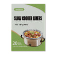 Slow Cooker Liners 20pcs, Large 13“ x 21” Disposable Cooking Bags for 3QT to 8QT Slow Cookers, Cooking Tray for Oval and Round Pots (20)