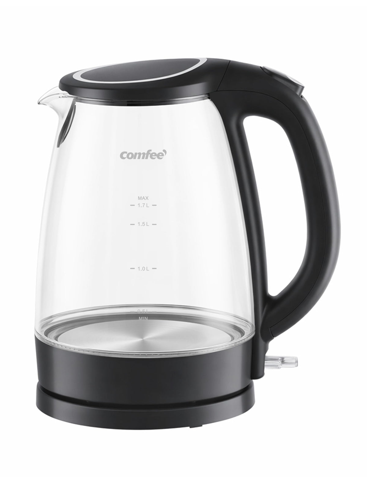 COMFEE' Glass Electric Kettle, 1.7L Fast Boil with LED Indicator