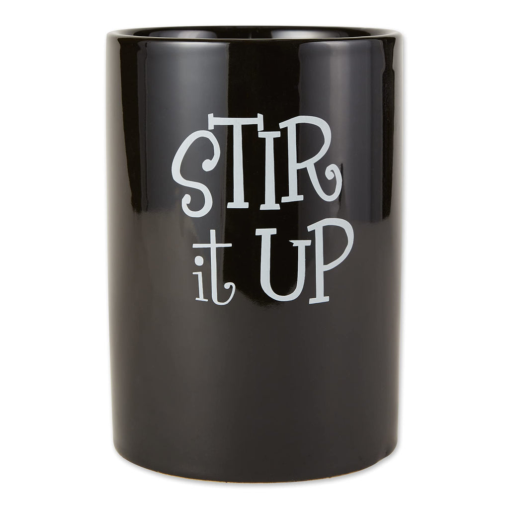 DII Kitchen Accessories Retro Collection, Ceramics, Utensil Holder, Black