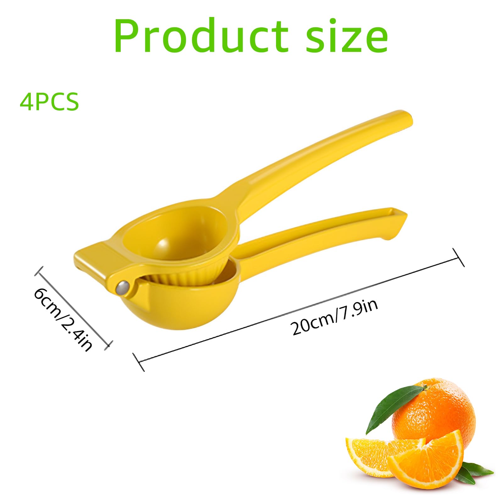 4 Pcs Lemon Squeezer Hand Press Aluminum Alloy Lime Squeezer Manual Citrus Juicer Multipurpose Lime Juicer for Kitchen Bar Restaurant