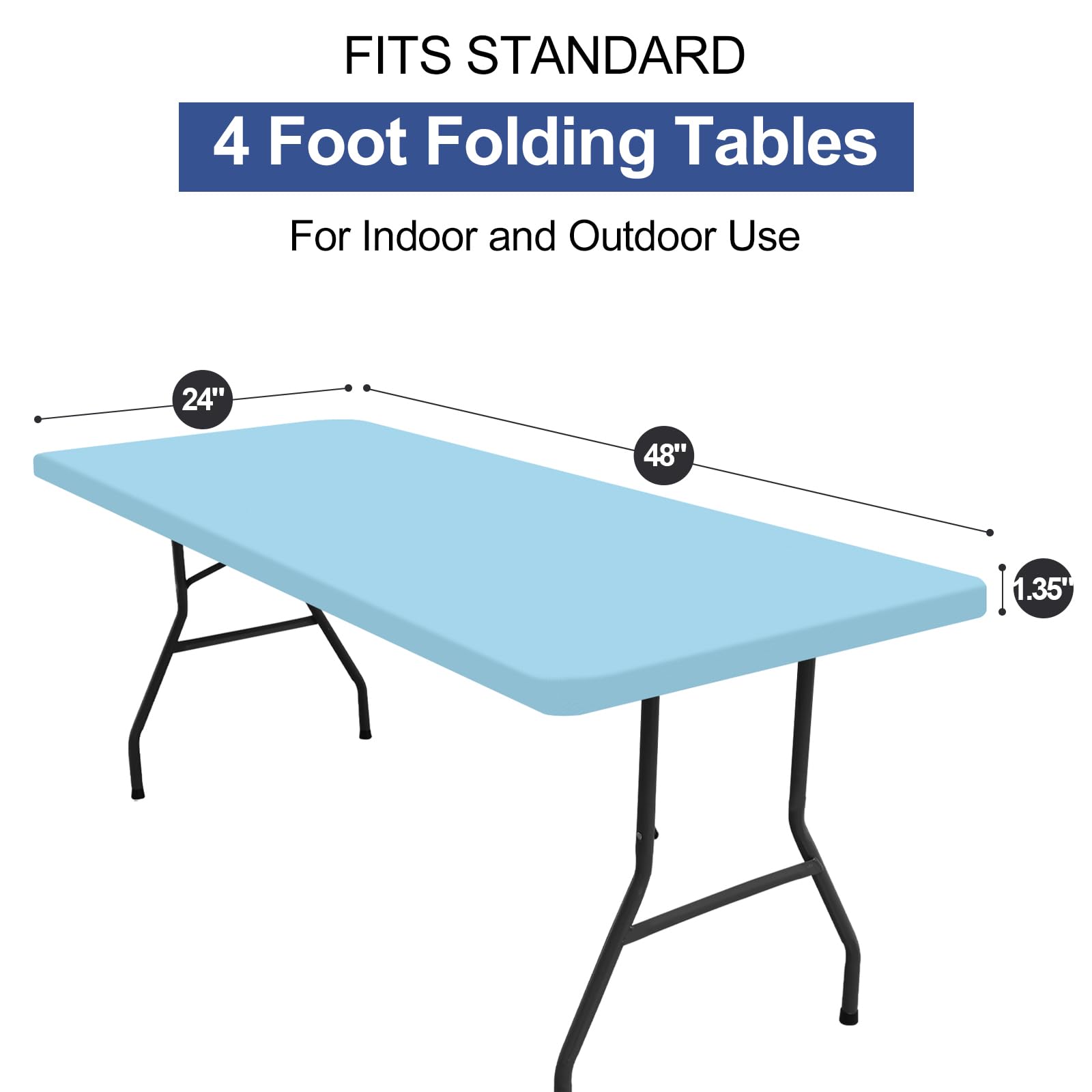 homing Rectangle Table Cloth Cover 4 Foot Elastic Fitted Tablecloth