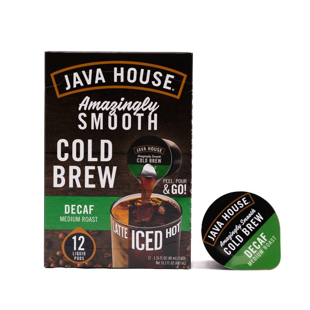 Java House Cold Brew Coffee Concentrate, Decaf, 1.35 Fl Oz