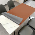 Table Pad Protector for Dining Room Table - Can Be Used On Both Sides Waterproof and Easy to Clean Good Flatness Used for Dining Table(Brown+Gray 54x72)