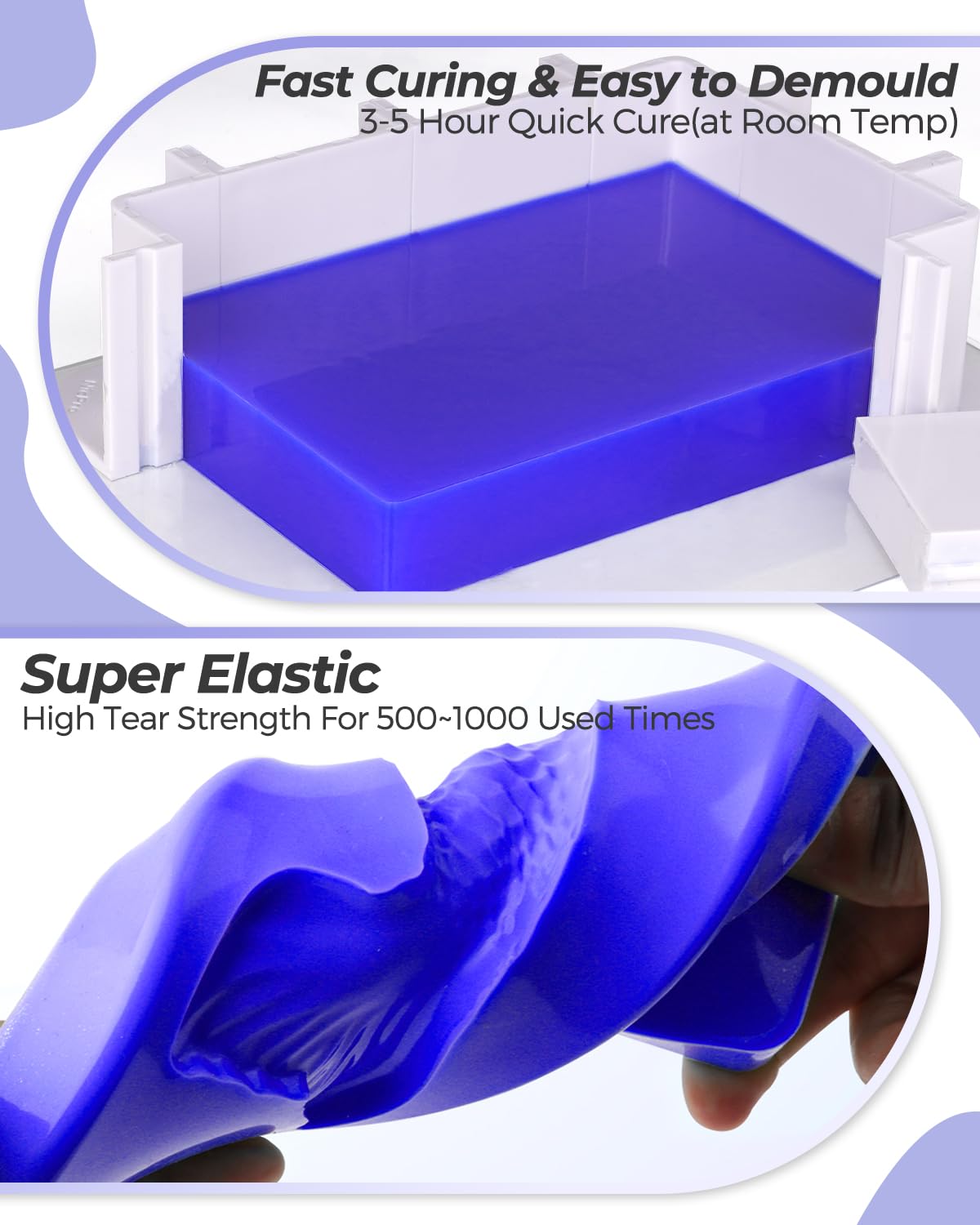 Nicpro 250oz Silicone Mold Making Kit 30A, Platinum Liquid Silicones Rubber