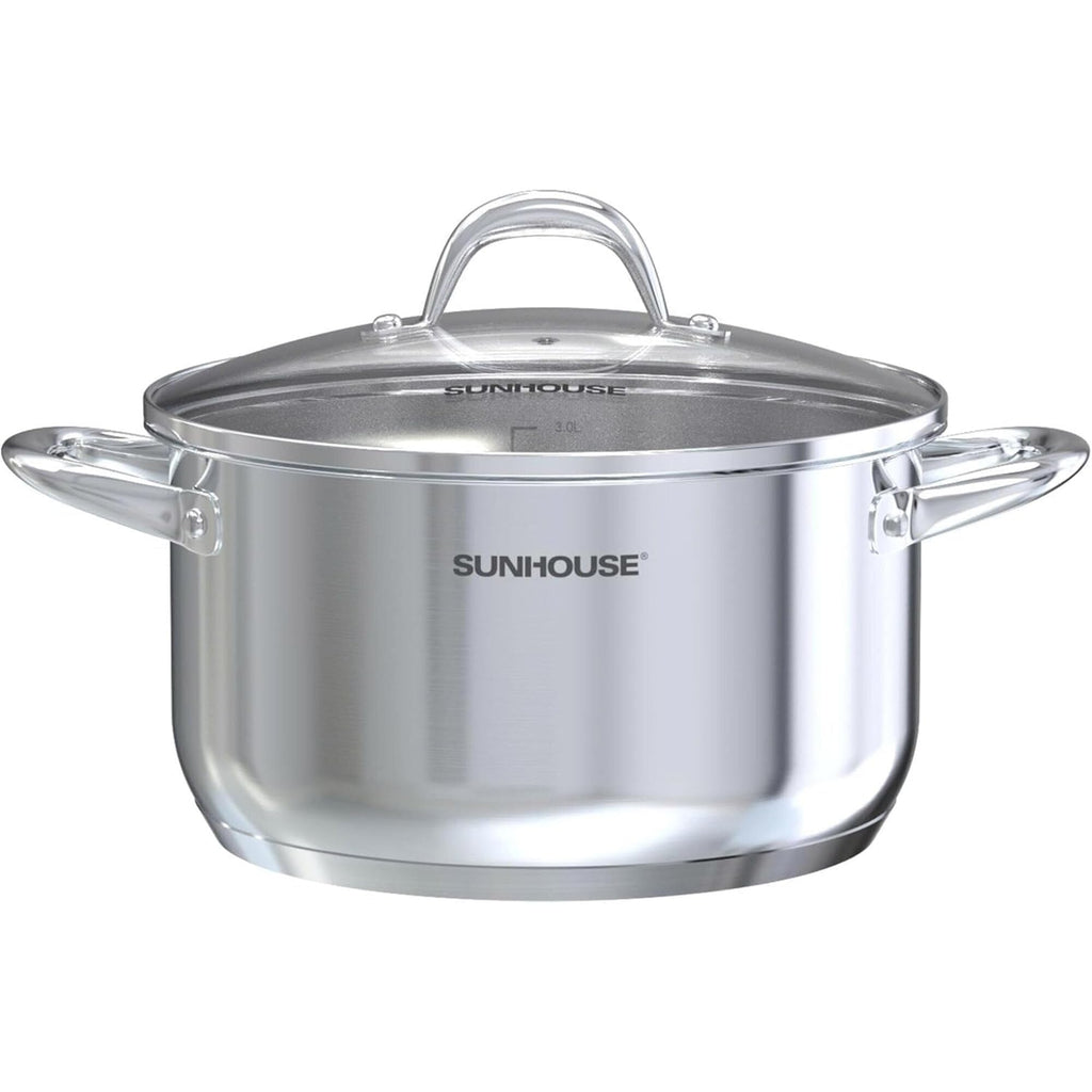 SUNHOUSE 8 Quart Stock Pot with Lid, Stainless Steel Large Pot for Cooking