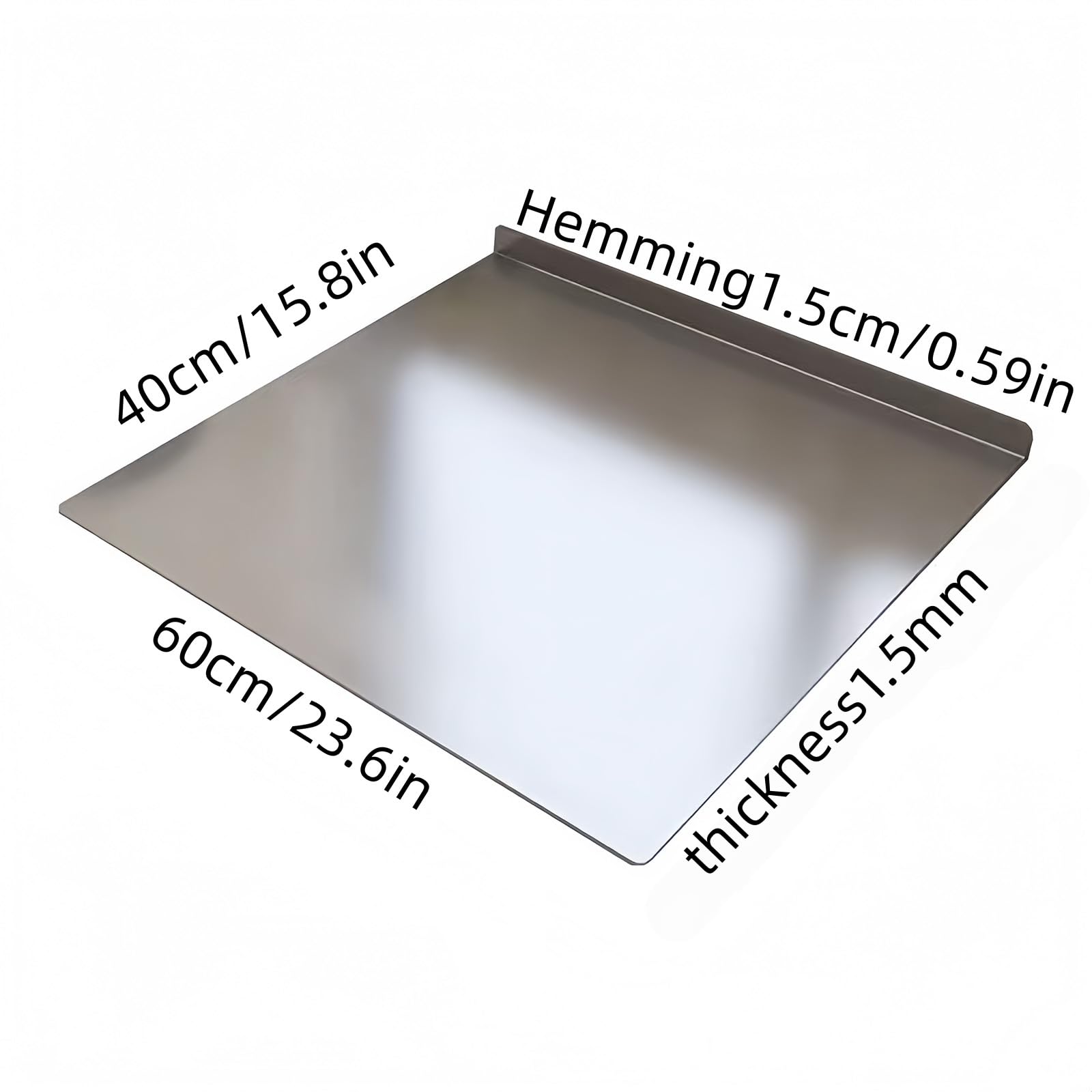 Large Stainless Steel Cutting Board for Cutting Meat, Choppers, Vegetables, Fruits, Bread and Baking Easy to clean, Easy to store, Dishwasher safe (40 * 60)
